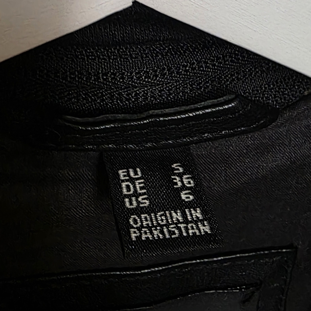 MAURITIUS DUFFI Moto Leather Jacket with Star Hoodie Size EUSmall/ US6 - Picture 13 of 16